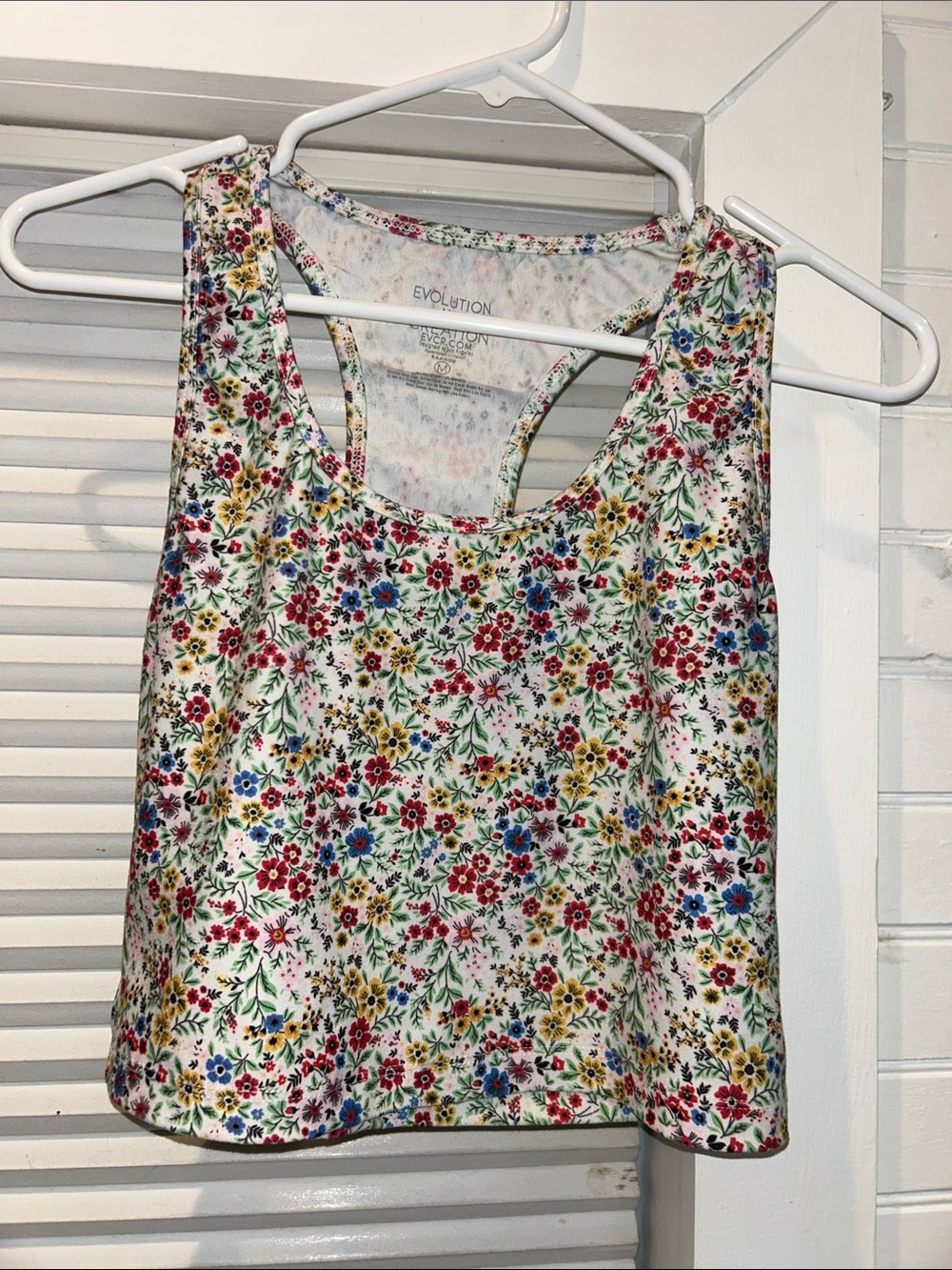 Evolution and Creation Floral Racerback Tank | Size M | Multicolor